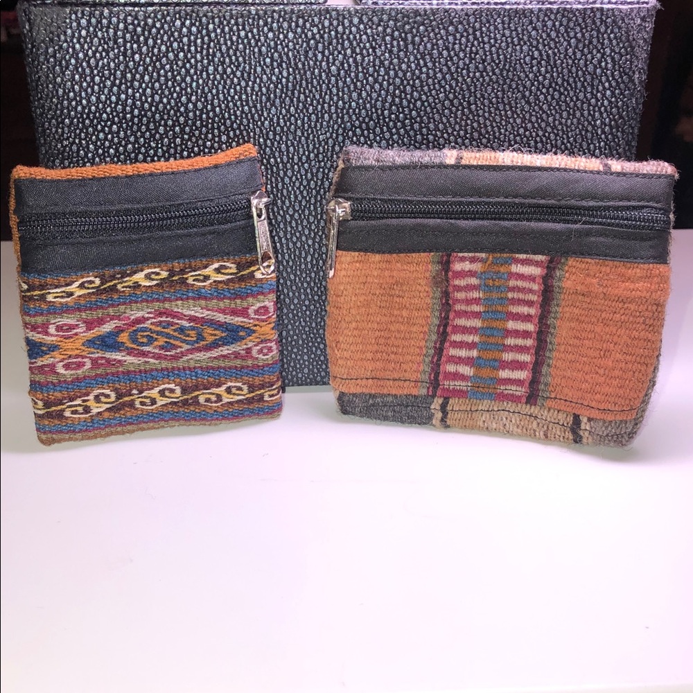 Colorful Patterned Coin Pooches Bundle Set Of (2)